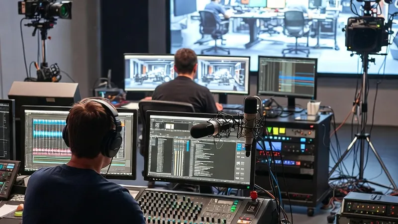 Sala de control de producción audiovisual